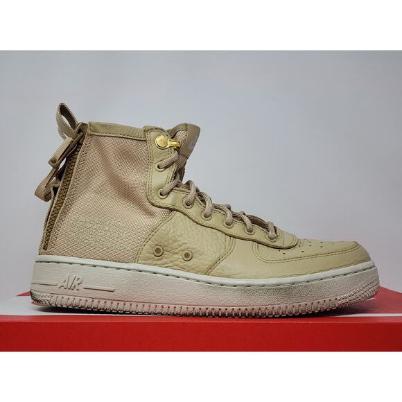 Nike SF Air Force 1 Mid GS MUSHROOM AJ0424-200 Size 5.5y WORN - Picture 5 of 8